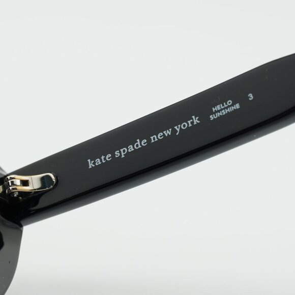 Kate Spade CRYSTAL/S 0807 9O Sunglasses Black Cat Eye Frame, Grey Lenses - Picture 4 of 11